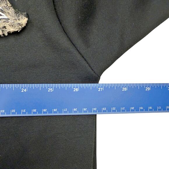 Aelfric Eden Women's LRG Denim Star Applique Hoodie Sweatshirt Indie Skater - Picture 7 of 8